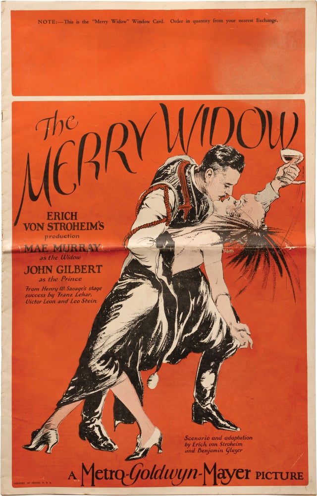 Book #160199] The Merry Widow (Original pressbook for the 1925 film). Erich von Stroheim, Victor...