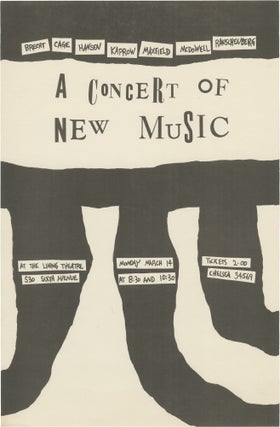 Book #160202] Original flyer for a 1960 experimental music show at The Living Theatre. George...