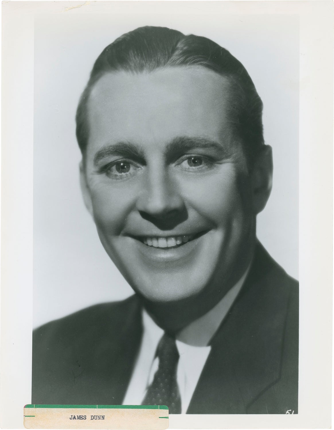 Original photograph of James Dunn, circa 1930s | James Dunn, subject