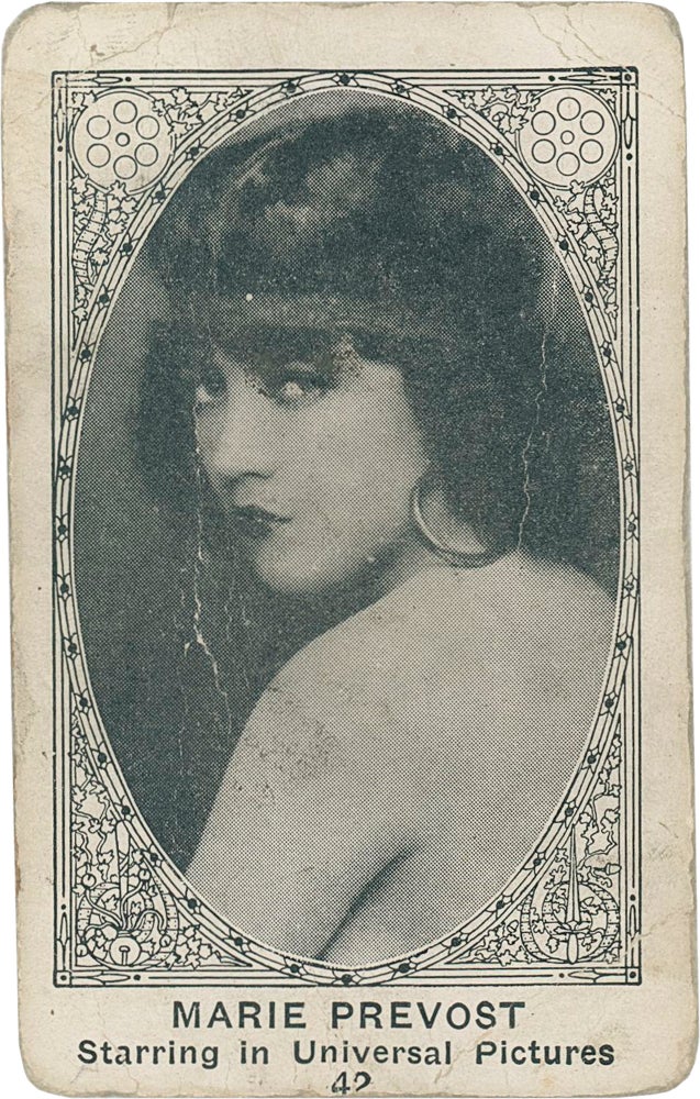 Original caramel card of Marie Prevost circa 1920s
