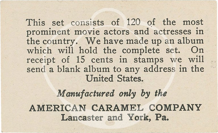 Original caramel card of Alice Lake circa 1920s