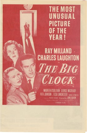 Book #160236] The Big Clock (Original program from the 1948 film noir). Charles Laughton Ray...