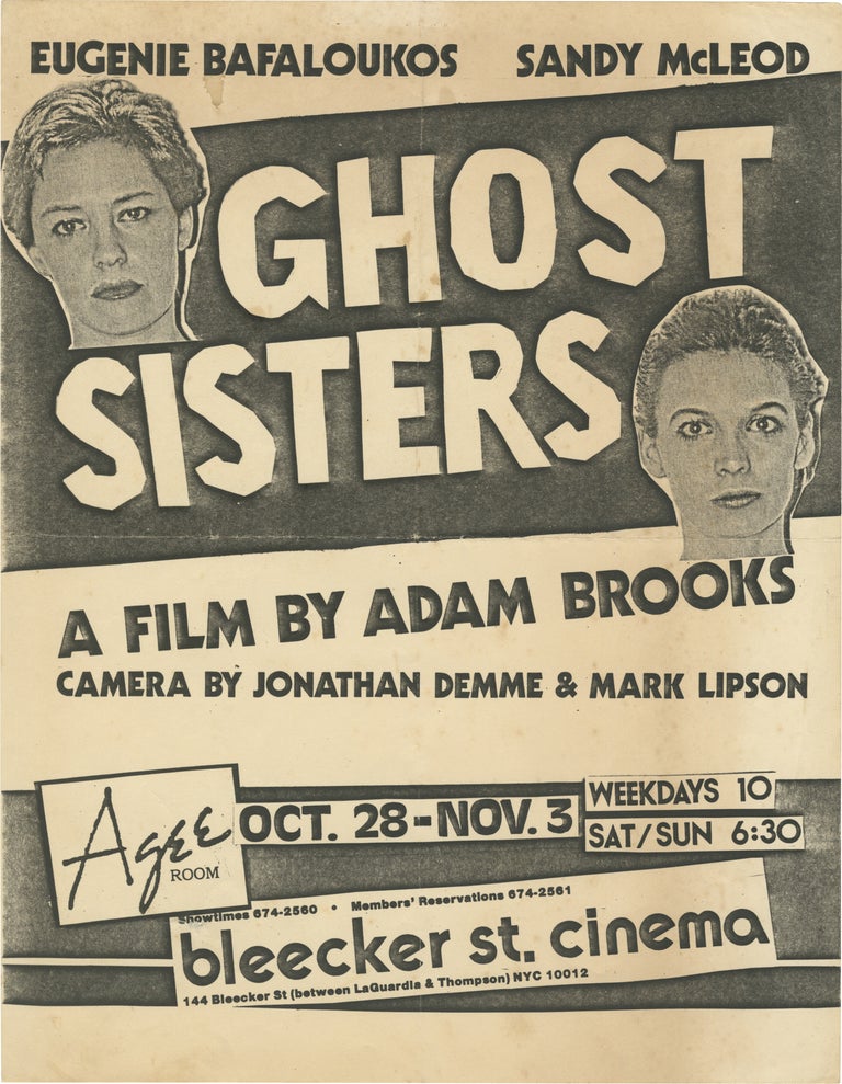 [Book #160272] Ghost Sisters. Jonathan Demme, Adam Brooks, Sandy McLeod Eugenie Bafaloukos, cinematographer, director, starring.