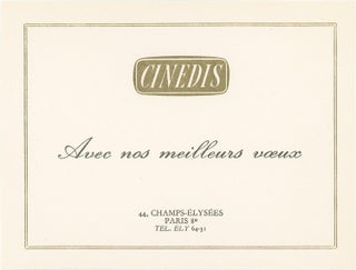 Book #160307] Original cards and envelopes from Cinedis, circa 1950s. Film Ephemera