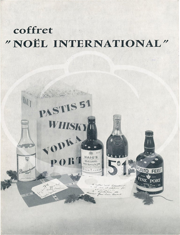 Original typed letter from Bernard Cambournac to a General Director at Pernod, 1962