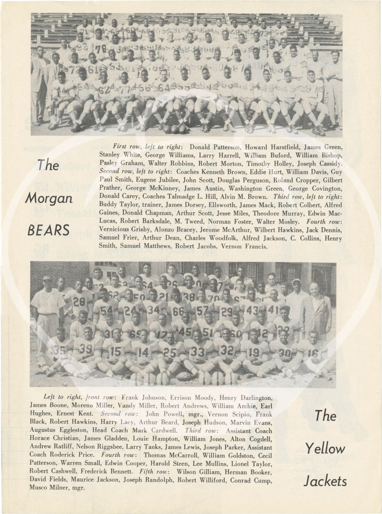 Morgan State Bears vs. West Virginia Yellow Jackets