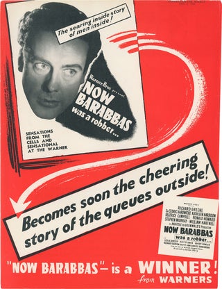 Book #160343] Now Barabbas (Original advertisement from Kinematograph Weekly for the 1949 film...