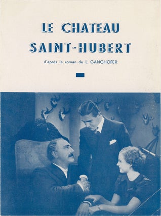 Book #160357] Hubertus Castle (Original French program for the 1934 German film). Ludwig...