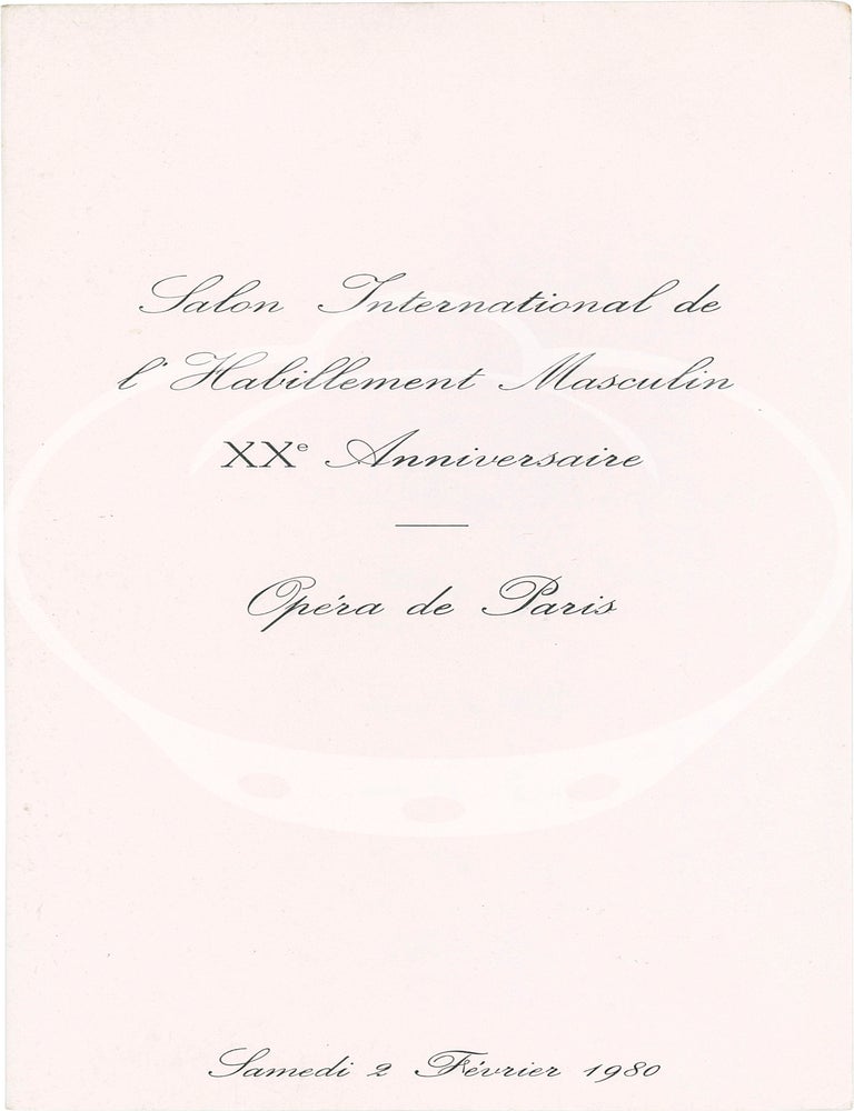 Original program and materials for the 20th anniversary of the Salon International de l'Habillement Masculin