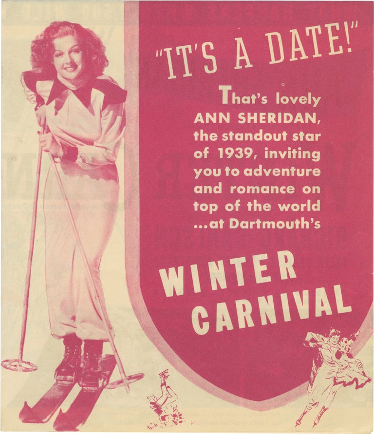 Book #160372] Winter Carnival (Original color flyer for the 1939 film). Lester Cole F. Scott...