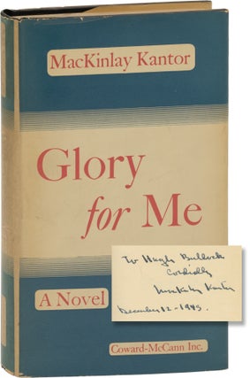Book #160381] Glory for Me (First Edition, inscribed by the author in the year of publication)....