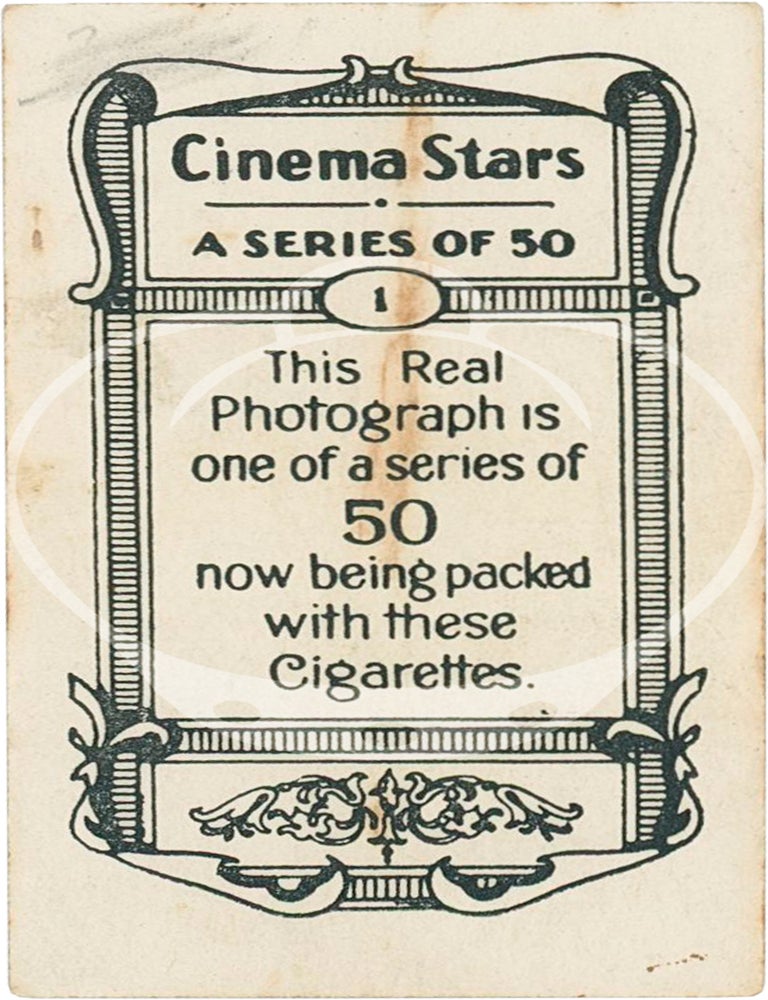 Original British American Tobacco Company "Cinema Stars" card, number 1, Marie Prevost and Kenneth Harlan, circa 1925