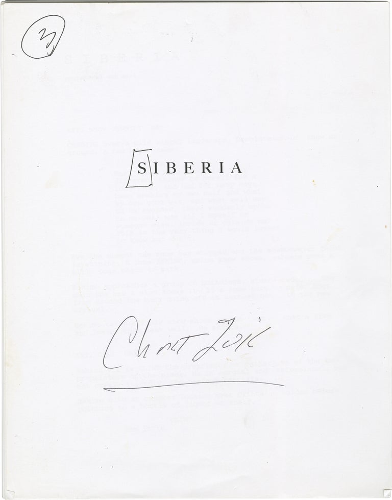 Book #160435] Siberia (Archive of two original screenplays for the 2020 film, from the archive of...
