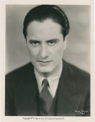 Book #160482] Illicit (Original portrait photograph of James Rennie from the 1931 film). James...