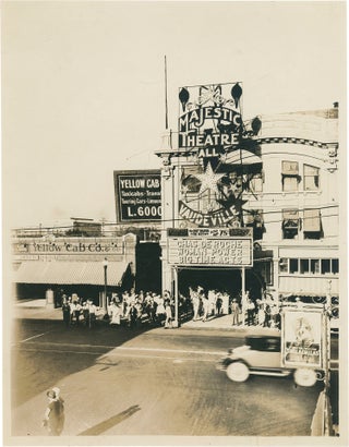 Book #160540] Original photograph of the Majestic Theatre in Fort Worth, Texas, circa 1926. Movie...