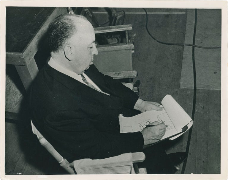 Book #160547] Dial M for Murder (Original photograph of Alfred Hitchcock on the set of the 1954...