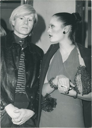 Book #160553] Trash (Original photograph of Andy Warhol and Jane Forth at the German premiere of...