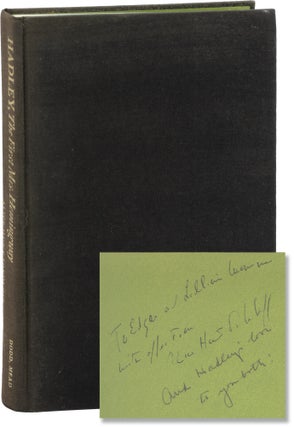 Book #160576] Hadley, the First Mrs. Hemingway (First Edition, inscribed by the author). Alice...