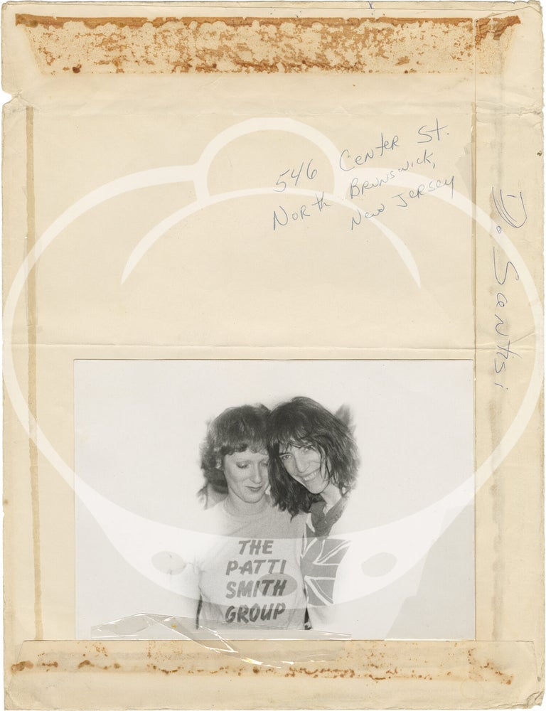 Original photograph of Patti Smith and Jane Friedman by photographer Donna Dantisi, circa 1976, with a cassette tape of Patti Smith's performance at Paul's Mall, Boston, January 9, 1976