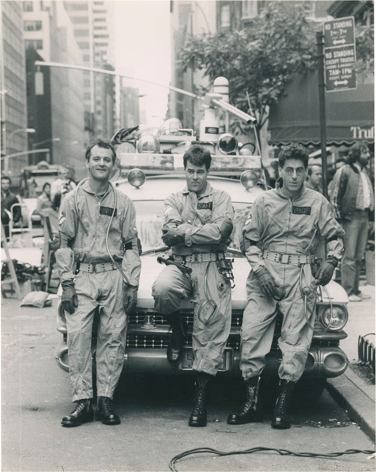 Book #160642] Ghostbusters (Original photograph of Dan Aykroyd, Harold Ramis, and Bill Murray on...