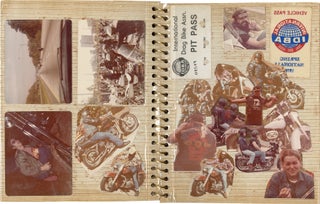 Book #160646] Original photograph album documenting rallies of motorcycle enthusiasts and...