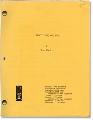 Book #160782] That Thing You Do! (Original screenplay for the 1996 film). Tom Hanks, Liv Tyler...