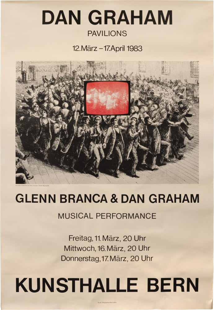 Book #160799] Original poster for Dan Graham's retrospective exhibition Pavilions, with Musical...