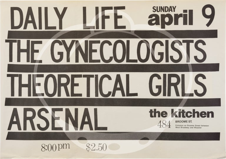 Collection of nine posters of performances by Glenn Branca, 1975-1979