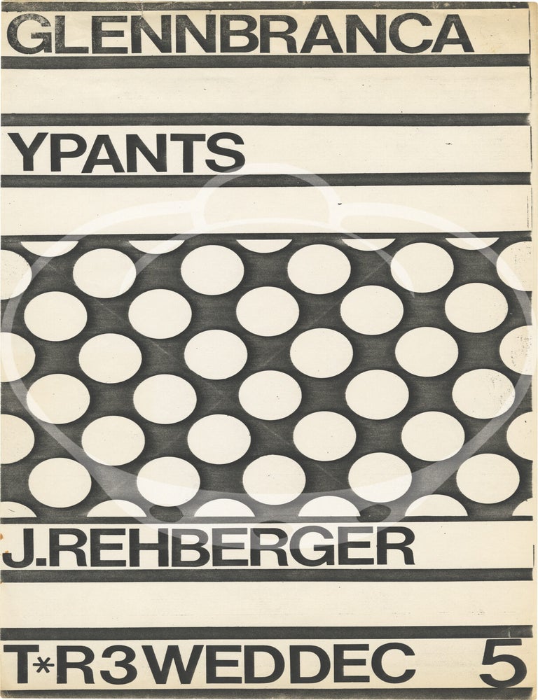 Collection of nine posters of performances by Glenn Branca, 1975-1979