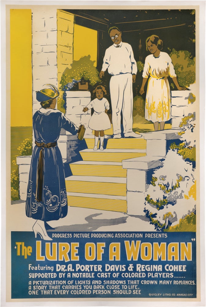 Book #160803] The Lure of a Woman (Original poster from the 1921 silent film). J M. Simms, Regina...