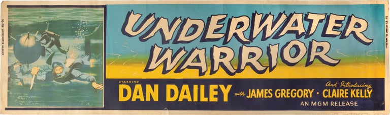 Book #160810] Underwater Warrior (Original banner poster from the 1958 film). Andrew Marton,...
