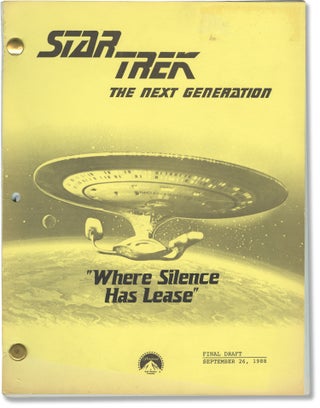 Book #160846] Star Trek: The Next Generation: Where Silence Has Lease (Original screenplay for...