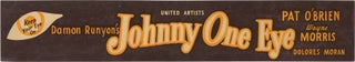 Book #160942] Johnny One-Eye (Original mini-banner poster for the 1950 film noir). Robert Florey,...