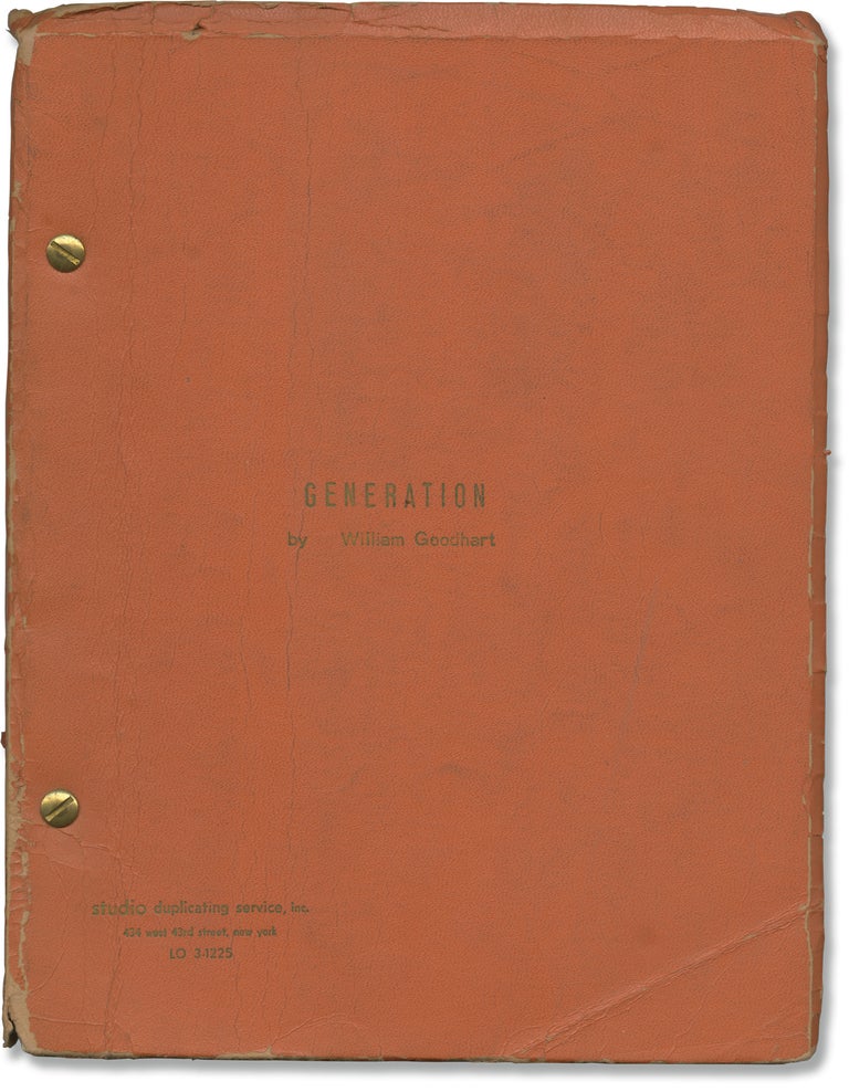 Book #160949] Generation (Original script for the 1965 Broadway play). A. Larry Haines Henry...
