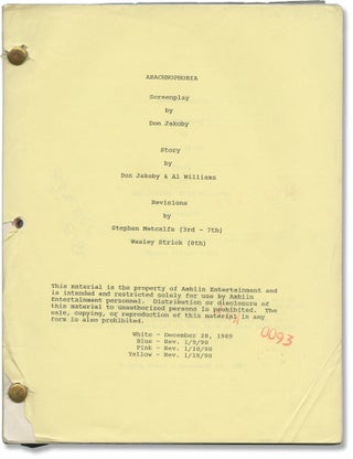 Book #160967] Arachnophobia (Original screenplay for the 1990 film). Julian Sands John Goodman,...