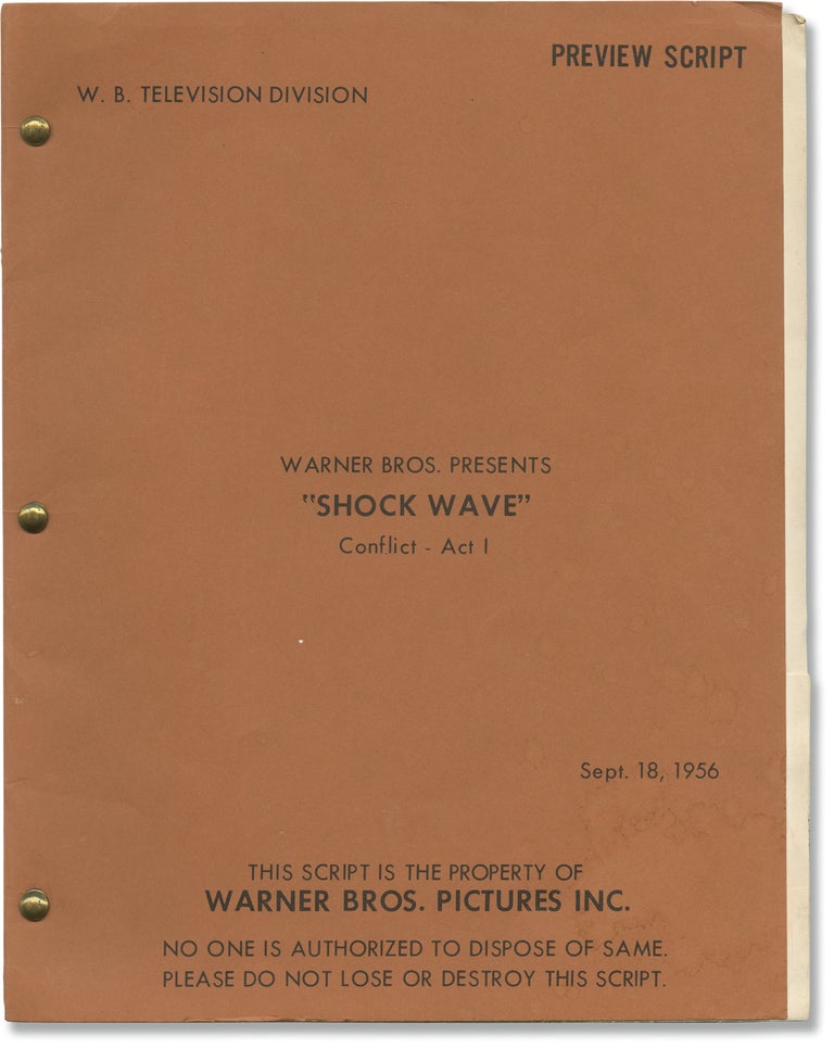 Book #161043] Conflict: Shock Wave [Warner Bros. Presents: 'Shock Wave' Conflict - Act 1]...