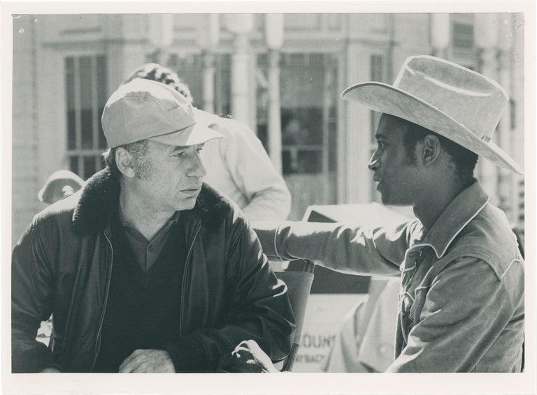 Book #161048] Blazing Saddles (Original photograph of Cleavon Little and Mel Brooks on the set of...