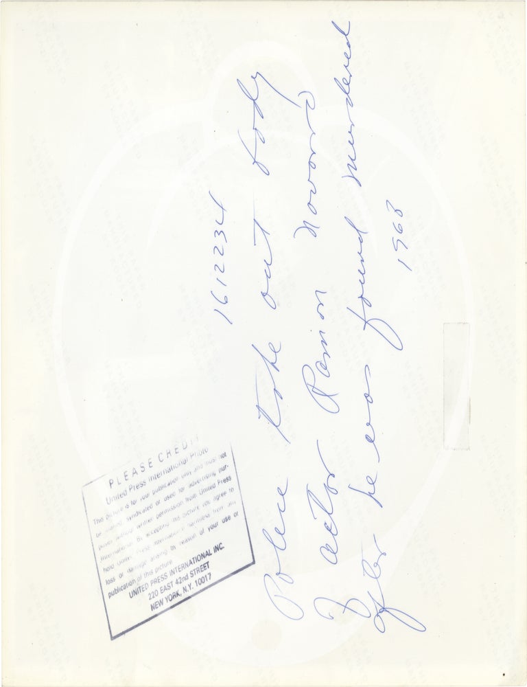 Archive of five original photographs belonging to Kenneth Anger, relating to his research into the underbelly of Hollywood