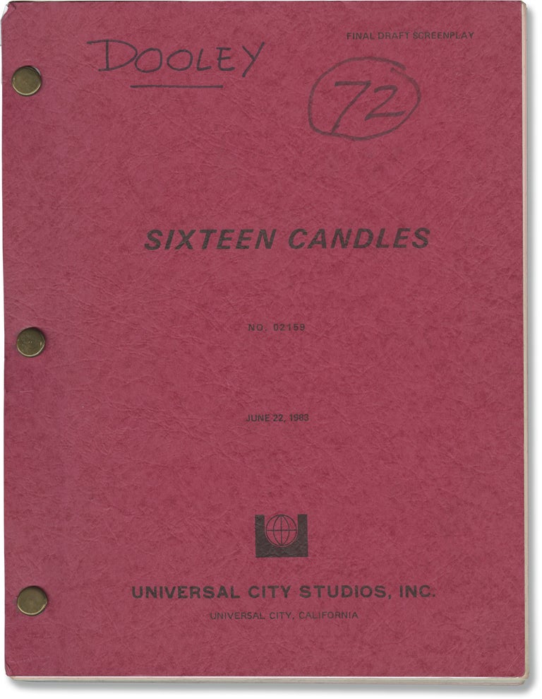 Book #161222] Sixteen Candles (Original screenplay for the 1984 film). John Hughes, Paul Dooley...