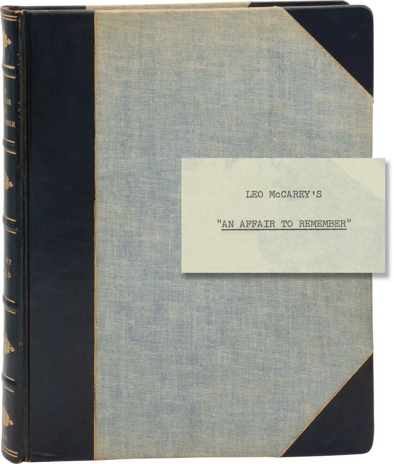 An Affair to Remember (Original screenplay for the 1957 film, presentation copy belonging to...