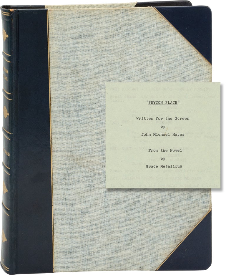 Peyton Place (Original screenplay for the 1957 film, presentation copy belonging to producer...