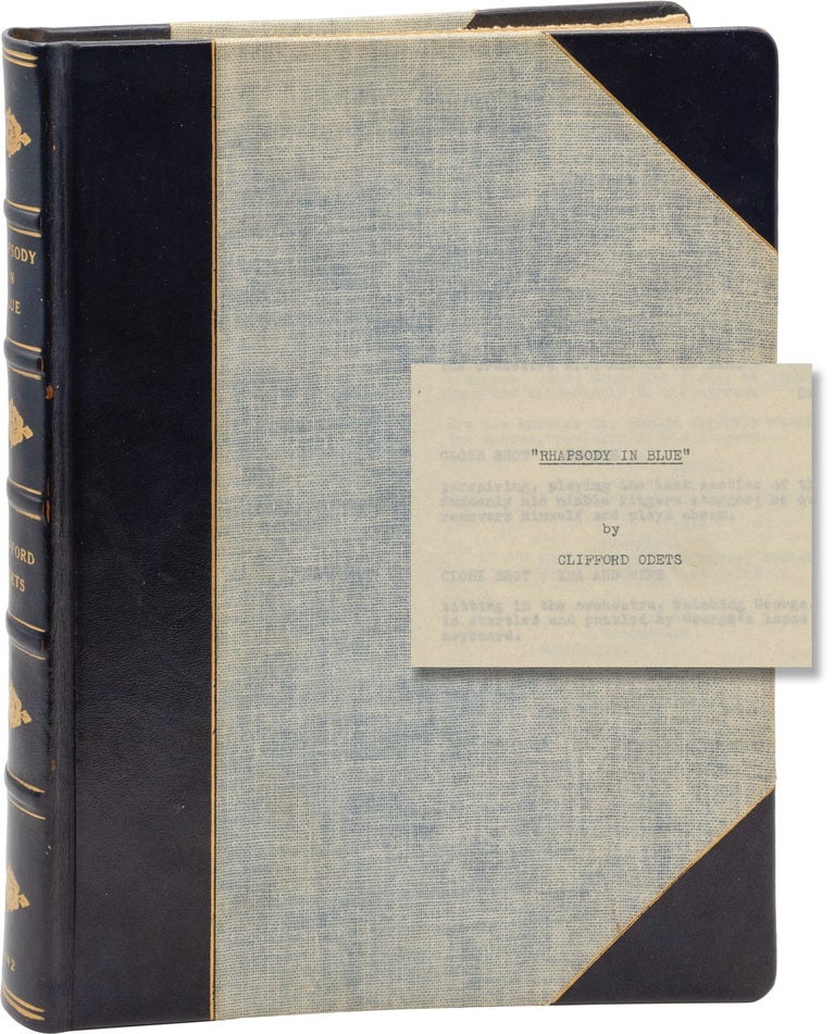 Book #161288] Rhapsody in Blue (Original screenplay for the 1945 film, presentation copy...