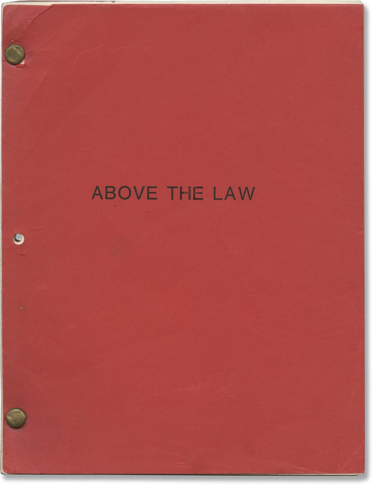 Book #161345] Above the Law (Original screenplay for the 1988 film). Pam Grier Steven Segal,...