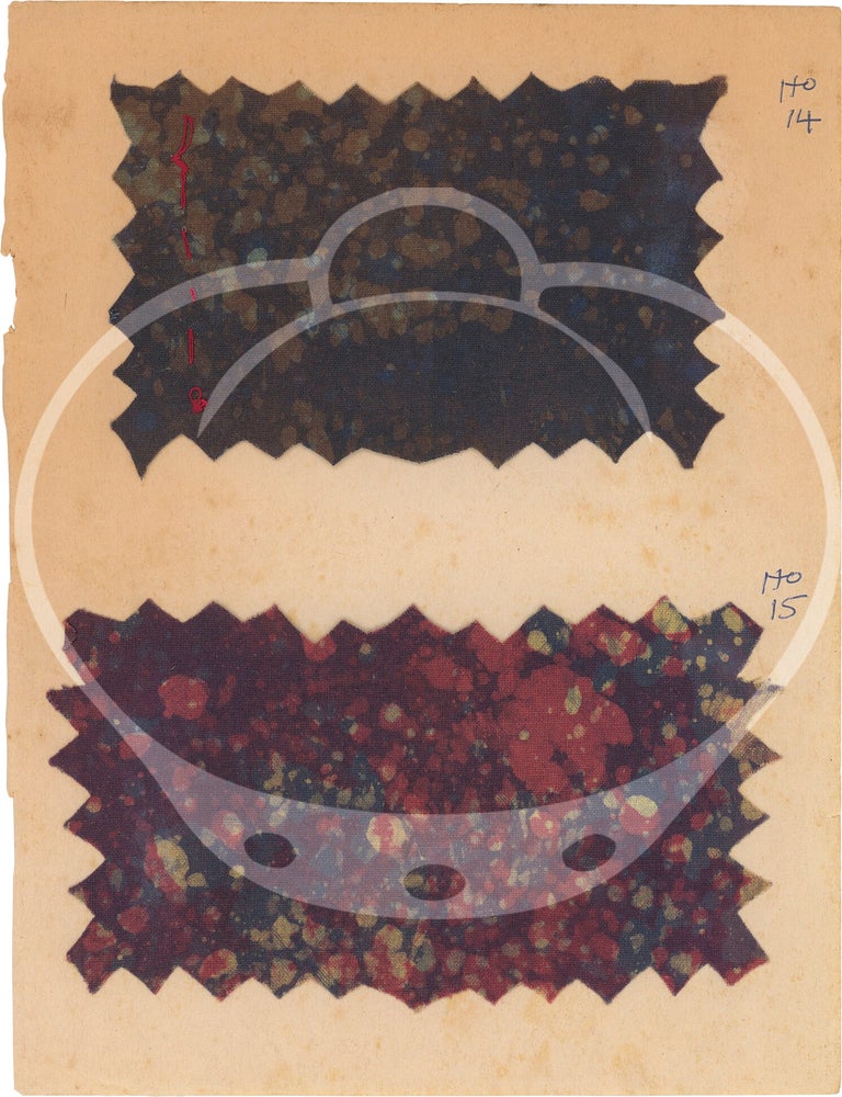 Original batik sampler notebook, compiled by a student in Accra, Ghana, circa 1960s