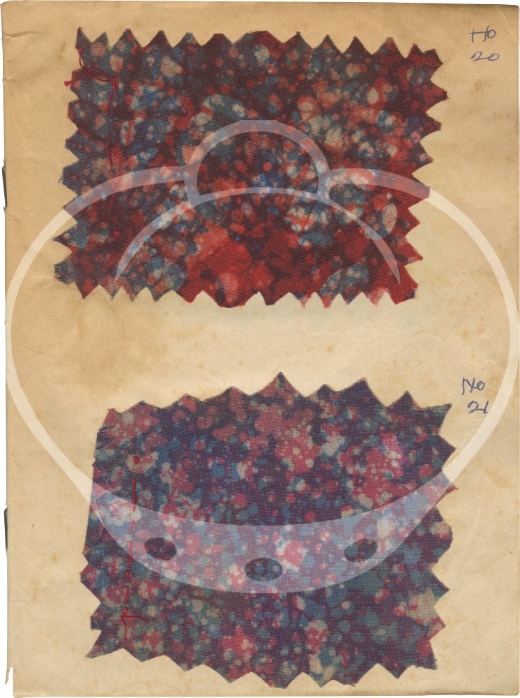 Original batik sampler notebook, compiled by a student in Accra, Ghana, circa 1960s
