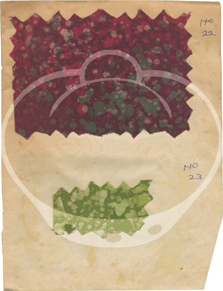 Original batik sampler notebook, compiled by a student in Accra, Ghana, circa 1960s