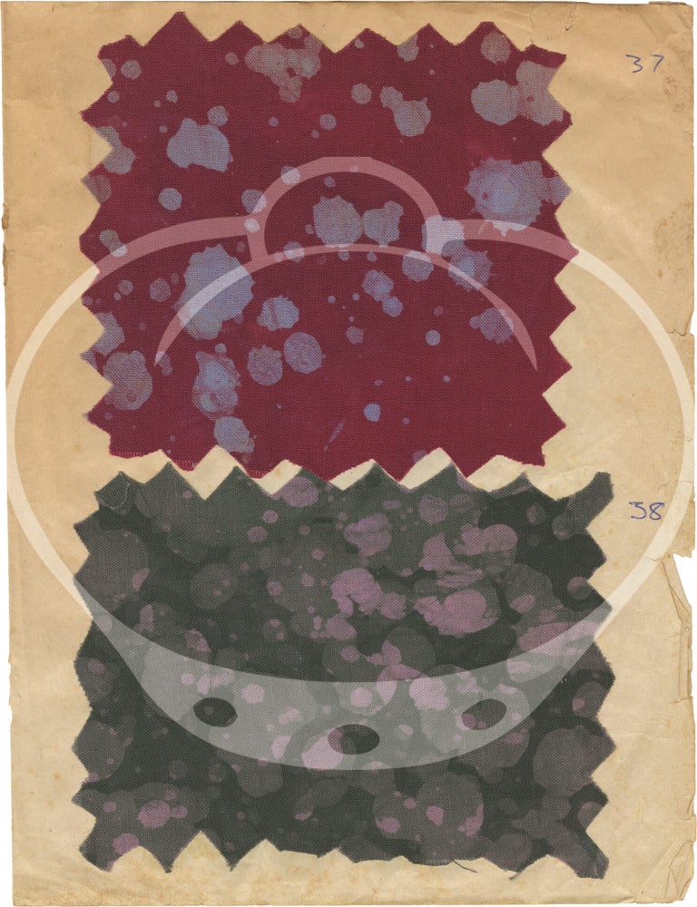 Original batik sampler notebook, compiled by a student in Accra, Ghana, circa 1960s