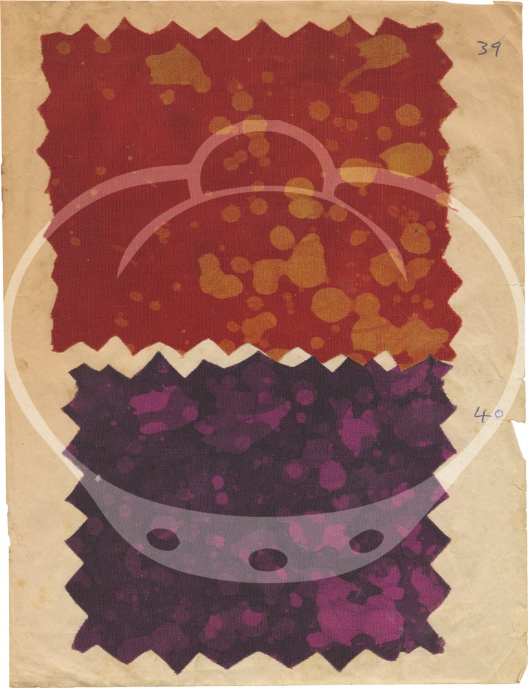 Original batik sampler notebook, compiled by a student in Accra, Ghana, circa 1960s