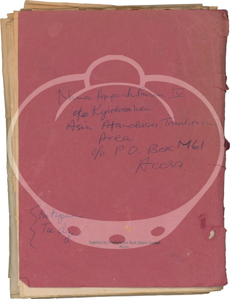 Original batik sampler notebook, compiled by a student in Accra, Ghana, circa 1960s