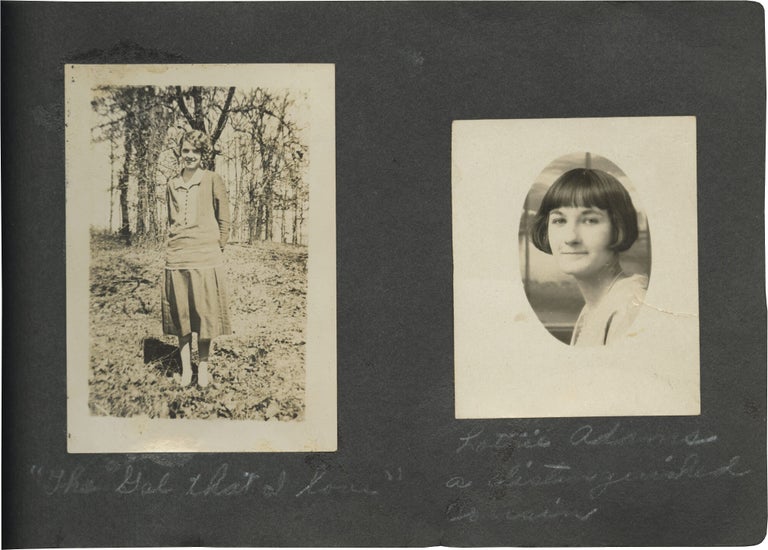 Original photograph album compiled by a young woman from Arkansas